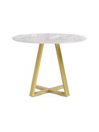 Стол кухонный стеклянный круглый «Норфолк 100», 1000×1000×780 мм, цвет золото  (артикул 10998309)  большой выбор товаров оптом и в розницу по низким ценам с доставкой