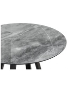Стол кухонный стеклянный круглый «Норфолк 100», 1000×1000×780 мм, цвет мрамор серый/чёрный  (артикул 10998311)  большой выбор товаров оптом и в розницу по низким ценам с доставкой