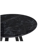 Стол кухонный стеклянный круглый «Норфолк 100», 1000×1000×780 мм, цвет мрамор чёрный/чёрный  (артикул 10998312)  большой выбор товаров оптом и в розницу по низким ценам с доставкой