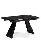 Стол кухонный стеклянный раздвижной «Хорсборо», 1400(2000)×800×790 мм, цвет обсидиан/чёрный  (артикул 10998313)  большой выбор товаров оптом и в розницу по низким ценам с доставкой