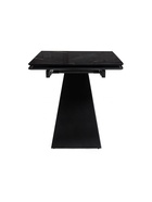 Стол кухонный стеклянный раздвижной «Хорсборо», 1400(2000)×800×790 мм, цвет обсидиан/чёрный  (артикул 10998313)  большой выбор товаров оптом и в розницу по низким ценам с доставкой