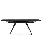 Стол кухонный стеклянный раздвижной «Хорсборо», 1400(2000)×800×790 мм, цвет обсидиан/чёрный  (артикул 10998313)  большой выбор товаров оптом и в розницу по низким ценам с доставкой