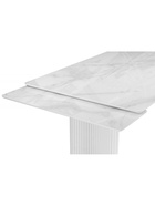 Стол кухонный стеклянный раздвижной «Мален», 2400(3200)×1100×765 мм, цвет белый мрамор / белый  (артикул 10998314)  большой выбор товаров оптом и в розницу по низким ценам с доставкой