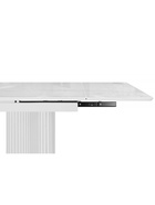 Стол кухонный стеклянный раздвижной «Мален», 2400(3200)×1100×765 мм, цвет белый мрамор / белый  (артикул 10998314)  большой выбор товаров оптом и в розницу по низким ценам с доставкой