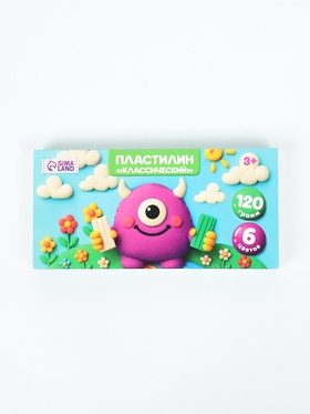 Пластилин 6 цветов, 120 г Буки Бяки