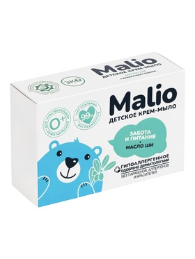 Крем-мыло туалетное детское «Малио» масло ши, 90 г