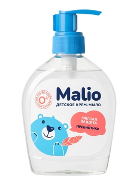 Крем-мыло жидкое детское «Малио» мягкая защита, с пребиотиком, 300 мл