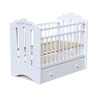 УЦЕНКА Кровать детская BONNE маятник с ящиком (белый) (1200×600) - Фото 1