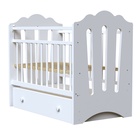 УЦЕНКА Кровать детская BONNE маятник с ящиком (белый) (1200×600) - Фото 2