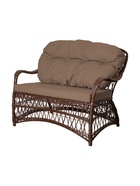 Диван садовый «Прованс», 123×89×79 см, коричневый, с бежевой подушкой - фото 809548518