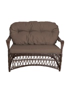 Диван садовый «Прованс», 123×89×79 см, коричневый, с бежевой подушкой - фото 809548519