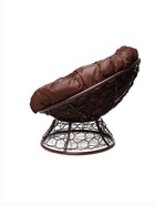 Кресло садовое «Папасан», 98×90×95 см, с искусственным ротангом, коричневое, с коричневой подушкой  (артикул 10988653)  большой выбор товаров оптом и в розницу по низким ценам с доставкой