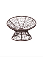 Кресло садовое «Папасан», 98×90×95 см, с искусственным ротангом, коричневое, с коричневой подушкой  (артикул 10988653)  большой выбор товаров оптом и в розницу по низким ценам с доставкой