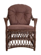 Кресло садовое «Прованс», 71×77×89 см, коричневое, с подушкой  (артикул 10988656)  большой выбор товаров оптом и в розницу по низким ценам с доставкой