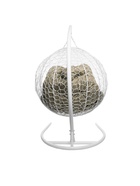 Кресло - кокон подвесное «Для двоих», 130×68×186 см, с искусственным ротангом, белое, с бежевой подушкой 10988672 - фото 9007599