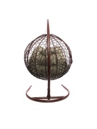 Кресло - кокон подвесное «Для двоих», 130×68×186 см, с искусственным ротангом, коричневое, с бежевой подушкой  (артикул 10988674)  большой выбор товаров оптом и в розницу по низким ценам с доставкой