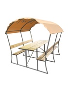 Беседка для дачи «Стандарт», 3×2.2×2 м, металлическая, с досками, с тканевой крышей  (артикул 10988684)  большой выбор товаров оптом и в розницу по низким ценам с доставкой