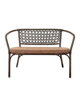 Диван садовый «Анапа», 140×65×79 см, коричневый, с подушкой