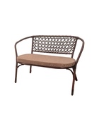 Диван садовый «Анапа», 140×65×79 см, коричневый, с подушкой - фото 809548548