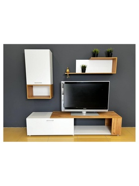 Гостиная «Одди», 1200×400 мм, цвет белый / дуб золотой