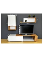 Гостиная «Одди», 1200×400 мм, цвет белый / дуб золотой  (артикул 10998225)  большой выбор товаров оптом и в розницу по низким ценам с доставкой