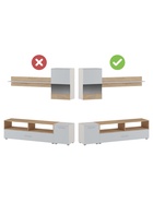 Гостиная «Алонсо», 1800×390×1240 мм, цвет белый / дуб золотой  (артикул 10998226)  большой выбор товаров оптом и в розницу по низким ценам с доставкой