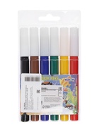 УЦЕНКА Фломастеры 6 цветов ТОЛСТЫЕ Jambo в блистере вентилируемый колпачок - Фото 2