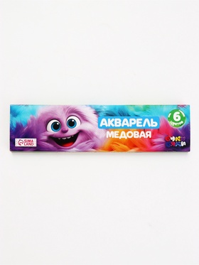 Акварельные краски, 6 цветов, «Монстрик»