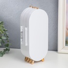 УЦЕНКА Шкатулка-кейс для украшений пластик "Овал" белый 23,5х6,5х11,5 см - Фото 1