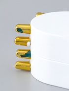 УЦЕНКА Шкатулка-кейс для украшений пластик "Овал" белый 23,5х6,5х11,5 см - Фото 8