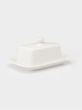 Масленка Magistro «Бланш», 19×12.5×8.5 см, фарфор, белая