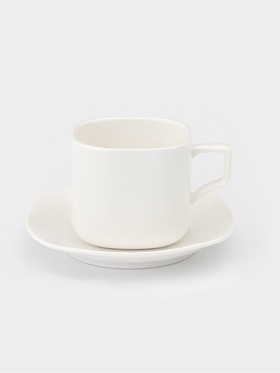 Чайная пара Magistro «Бланш», 2 предмета: чашка 200 мл, блюдце, фарфор, белая