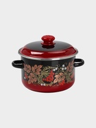 УЦЕНКА Кастрюля 4 л цил красно-чёрная «Рябинушка» - Фото 1