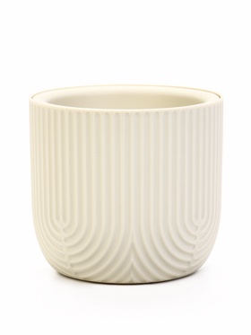 Кашпо со вставкой 1 л d15 см h14 см РАМОНА белый