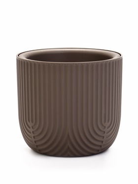 Кашпо со вставкой 1 л d15 см h14 см РАМОНА серый