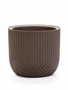 Кашпо для цветов «Рамона», 1.9 л, d=18 см, h=16.5 см, со вставкой, пластиковое, серое - Фото 1