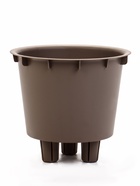 Кашпо для цветов «Рамона», 1.9 л, d=18 см, h=16.5 см, со вставкой, пластиковое, серое - Фото 4