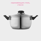УЦЕНКА Кастрюля «Черная ночь» 1.5 л со стеклянной крышкой - Фото 2