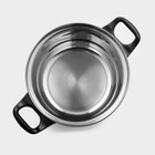 УЦЕНКА Кастрюля «Черная ночь» 1.5 л со стеклянной крышкой - Фото 5