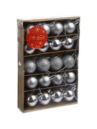 УЦЕНКА Набор шаров пластик d-3 см, 20 шт "Перелив" серебро - Фото 2