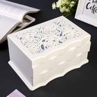 УЦЕНКА Шкатулка дерево для украшений «Розы» белая 12.5×16×25.5 см - Фото 1