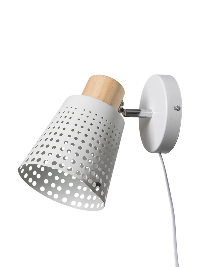 УЦЕНКА Бра 1666/1WT E27 40 Вт белый 13×13×18.5 см - Фото 1