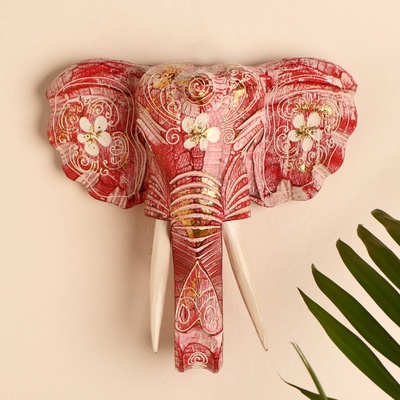 УЦЕНКА Сувенир дерево «Голова слона» 28×26×10.5 см