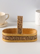 Конфетница - корзинка овальная «Цветочки», 21×10×13.5 см, береста - Фото 3