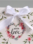 Коробка - переноска подарочная для цветов «С любовью», 19×19×19 см, с лентами - Фото 3