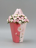 Переноска для цветов на лентах «Подарок», 17×25×9 см - Фото 1