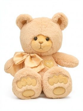 Мягкая игрушка «Медведь Глэм, с бантом», карамельная, 25 см