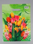 Пакет подарочный «Нежный букет» полиэтиленовый с вырубной ручкой, 30×40 см, 30 мкм - Фото 2