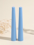 Набор свечей, 3.5×23 см, 2 шт. «Башня», тёмно-синий, 4×9.5×25 см - Фото 1