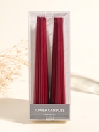 Набор свечей, 3.5×23 см, 2 шт. «Башня», кармин, 4×9.5×25 см  (артикул 10962284)  большой выбор товаров оптом и в розницу по низким ценам с доставкой